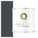 Q-COVER Bodenfarbe Betonfarbe Graphit 2,5L Garagenboden Bodenbeschichtung für Innen Kellerfarbe Fußbodenfarbe