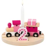 GoKi Geburtstagszug Lille Holz 16 cm x 12 cm x 7 cm Rosa