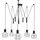 Mendler HWC-H85 5-flg. E27 60 cm Gitterlampenschirm schwarz