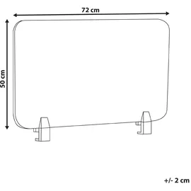 Beliani Schreibtischtrennwand SPLIT 72 x 50 cm Pfirsichrosa