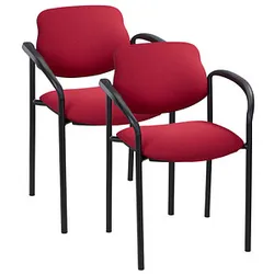 2 Nowy Styl Besucherstühle Styl bordeaux Stoff