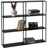 Home4You Wandregal 90 x 15 cm Schwarz