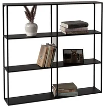 Home4You Wandregal 90 x 15 cm Schwarz