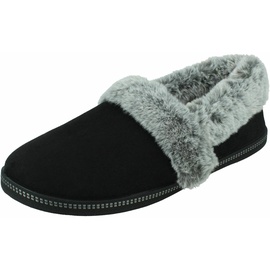 SKECHERS Damen Kuschelig Campfire-Team Wohlig Memory Foam Hausschuhe Schwarz