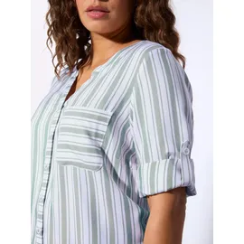 Casual Looks Funktionsbluse kalkmint/weiß gestreift 44