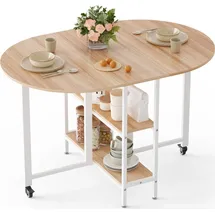 Mondeer Klapptisch 120 x 80 x 75 cm Eiche/weiß