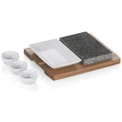 Heißer Stein Xl Country Akazienholz dunkelgrau 29,0x23,0x4,5cm