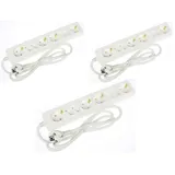 3 x G-L-T 8-Fach Schuko + Euro Mehrfachsteckdose Weiss Steckdosenleiste, Kabel 1,4m, Steckerleiste