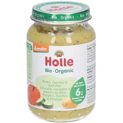 Holle Kürbis Zucchini & Kartoffel Glas 190 g