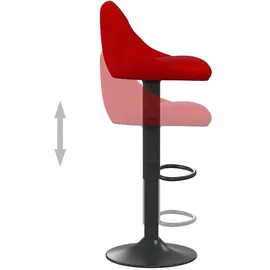 vidaXL Barhocker Weinrot Samt