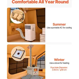 Vevor Aufblasbares Zelt Gelb