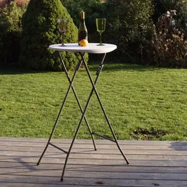 Baumarktplus Stehtisch mit Husse klappbar Ø 60cm Bistrotisch Klapptisch Biertisch