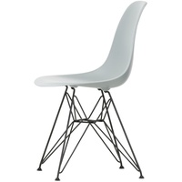 Vitra - Eames Plastic Side Chair DSR, basic dark / hellgrau (Filzgleiter basic dark)
