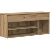 vidaXL Schuhbank Artisan-Eiche 102x30,5x45 cm Holzwerkstoff, Flurbank, Sitzbank, Aufbewahrungsbank, Dielenbank, Sitzbank Flur, Schuhablage