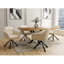 s-style möbel Carl Polsterstuhl Cord beige