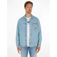 Tommy Jeans hemd »TJM ESSENTIAL DENIM OVERSHIRT«, mit knöpfbarer Brusttasche, Gr. XXL - N-Gr, Lt Indigo, , 46744745-XXL N-Gr