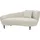 Atlantic Home Collection Chaiselongue Olivia 176 x 76 x 97 cm Weiß