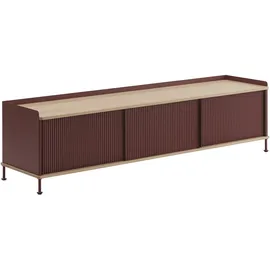 Muuto Enfold Sideboard 186 x 48 cm Eiche / Rot