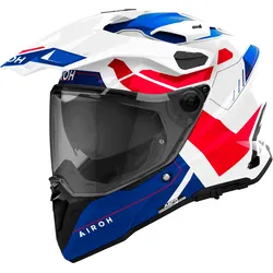 Airoh Commander 2 Reveal, Endurohelm - Weiß/Blau/Rot - XL