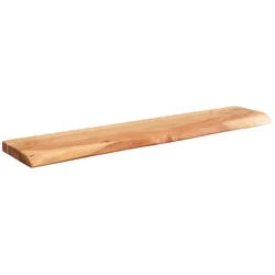 KADIMA DESIGN Rustikales Wandregal, Akazienholz, Baumkante, 20 kg Belastbarkeit, 4 cm Regalstärke.