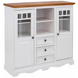 OTTO home Highboard 132 cm Gelb / Weiß