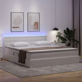 vidaXL Bett 180 x 200 cm Weiß