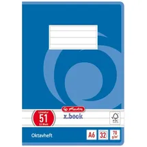 Herlitz Oktavheft A6 liniert 30 Blatt
