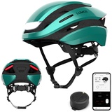 Lumos Ultra Smart-Helm | Fahrradhelm | Vorder- und Rücklicht (LED) | Blinker | Bremslichter | Bluetooth-Verbindung | Erwachsene: Herren, Damen (Aquamarine, Größe: XL)