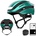 Smart-Helm | Fahrradhelm | Vorder- und Rücklicht (LED) | Blinker | Bremslichter | Bluetooth-Verbindung | Erwachsene: Herren, Damen (Aquamarine, Größe: XL)