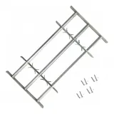 vidaXL Fenstergitter Verstellbar mit 3 Querstäben 500-650 mm