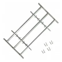 vidaXL Fenstergitter Verstellbar mit 3 Querstäben 500-650 mm