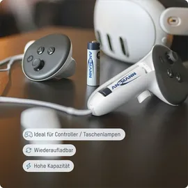 Ansmann Akku Mignon 2100mAh 1,2V - HR6, Nickel-Metallhydrid NiMH 1,2V/2100 mAh, Batterien maxE 2 Stück)