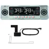 DIETZ Retro 300 DAB/BT Classic/Oltimer Autoradio USB/MP3/BLUETOOTH - Farbe Silber - inkl. DAB+ Antenne