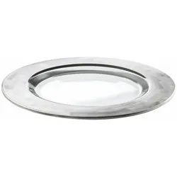 Eisch Teller Puro, Servierteller, Kristallglas, Silber, 28 cm, 73751628