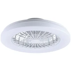 Deckenventilator mit Beleuchtung Wohnzimmer Fernbedienung leise Deckenleuchte Ventilator Dimmbar, CCT Nachtlicht Timer, 49 Watt LED 1800lm 3000-6500K, D 48,5 cm