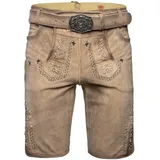 Country Maddox Maddox Trachtenshorts Zugersee hellbraun / dunkelbraun 56