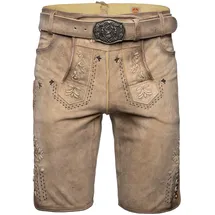 Country Maddox Maddox Trachtenshorts Zugersee hellbraun / dunkelbraun 56