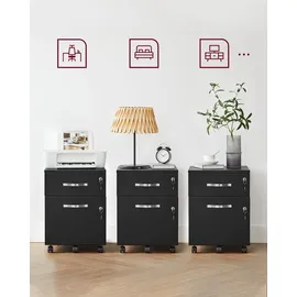 VASAGLE Aktenschrank 40 x 54,4 x 43,8 schwarz