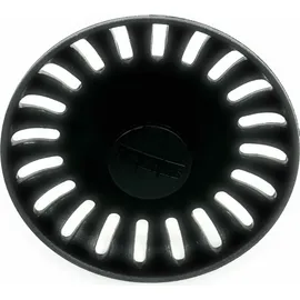 Franke Ventilset 1 Becken, Drehknopf, Überlauf rund, Black Matt