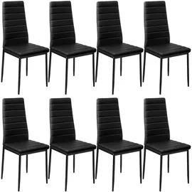 Tectake tectake® Esszimmerstuhl gepolstert mit Kunstlederbezug, 45 x 48 x 98,5 cm