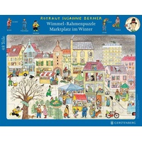 Gerstenberg Verlag Wimmel-Rahmenpuzzle Winter Motiv Marktplatz