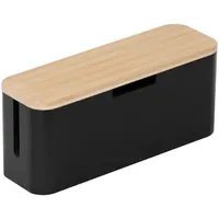 Relaxdays Kabelbox 14,5 x 34 x 11 cm 1-tlg. schwarz