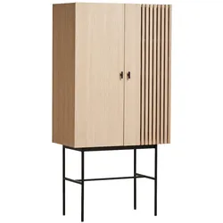 Woud Array Highboard, 80 cm, eiche weiß pigmentiert
