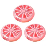 ISAKEN Pillendose klein Rund 7 Tage Medikamentenbox 7 Fächer Tablettenbox Tabletten Wochenbox Pillenbox Tablettendose für Unterwegs, für Vitamin- und Medikamente Aufbewahrung