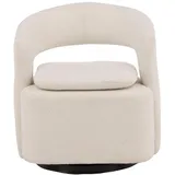 venture home Sessel Laurel Polyester/Schaumstoff 0 x 0 x 0 cm Weiß drehbar