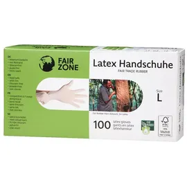 Fair Zone Latex Einweghandschuhe - Größe L