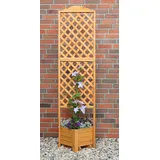 Promadino Spalier mit Pflanzkasten 54 x 54 x 210 cm Braun