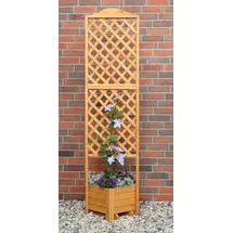 Promadino Spalier mit Pflanzkasten 54 x 54 x 210 cm Braun