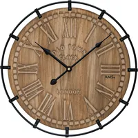 AMS Wanduhr W9616 40,0 9616 braun