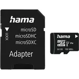 Hama microSDXC 64GB Class 10 80MB/s UHS-I + SD-Adapter/Mobile